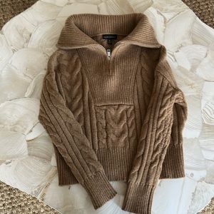Banana Republic Women’s Cavo Camel Cable Knit Wool Sweater XS